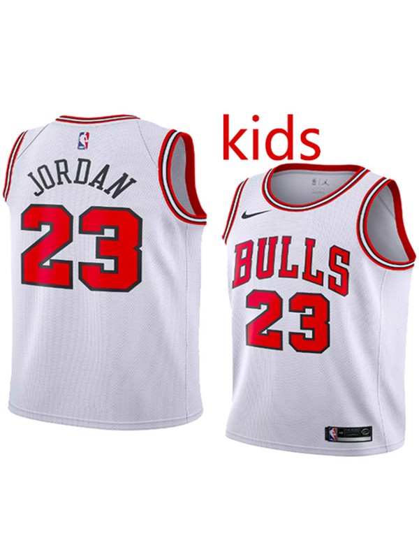 Chicago bulls kids city edition swingman jersey youth Michael Jordan 23 uniform children white basketball limited vest