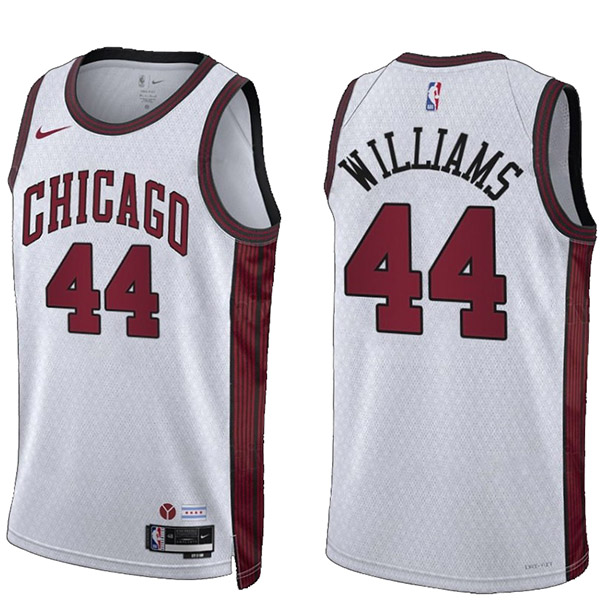Chicago Bulls Patrick Williams jersey men's 44 city basketball uniform swingman white kit limited edition shirt 2023