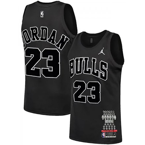 Chicago Bulls x Michael Jordan édition noire maillot MVP uniforme de basket-ball swingman chemise en édition limitée 2023