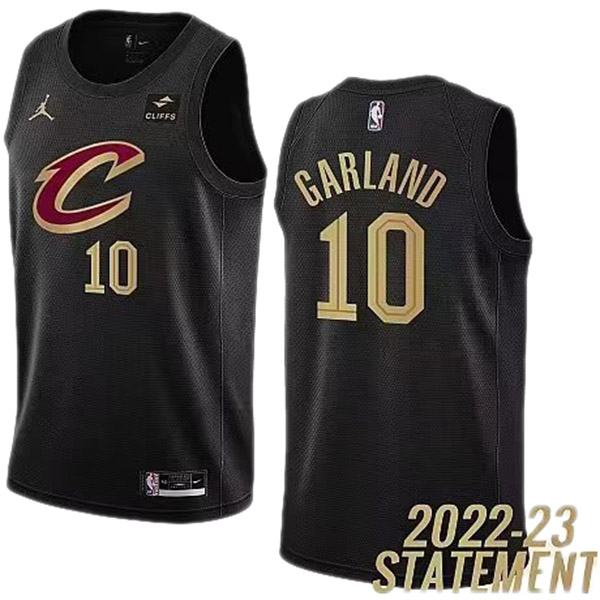 Cleveland Cavaliers 10 Garland maillot uniforme de basket-ball noir swingman édition limitée kit 2022-2023