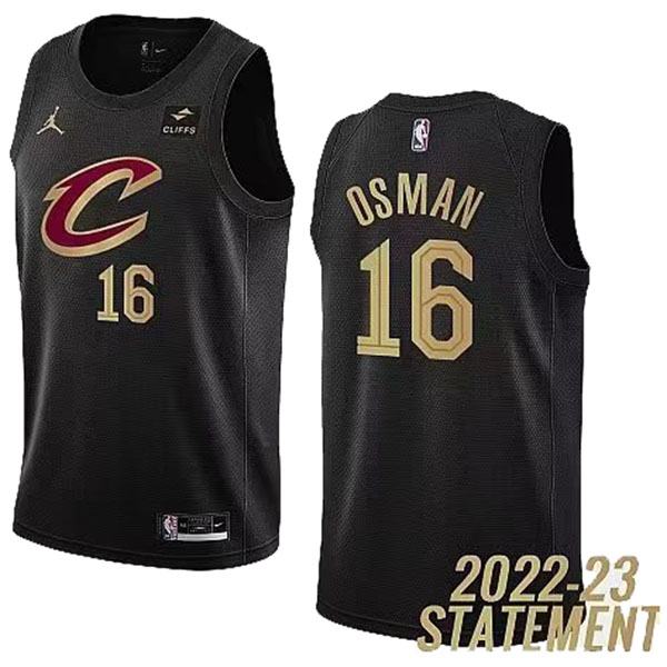 Cleveland Cavaliers 16 Osman maillot uniforme de basket-ball noir swingman édition limitée kit 2022-2023