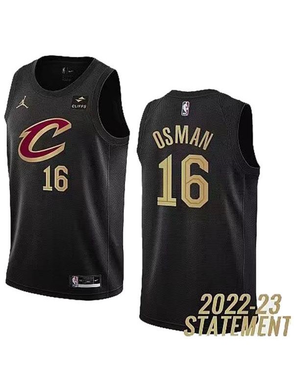 Cleveland Cavaliers 16 Osman maillot uniforme de basket-ball noir swingman édition limitée kit 2022-2023