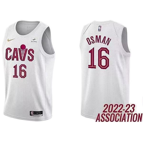 Cleveland Cavaliers 16 Osman maillot uniforme de basket-ball blanc swingman édition limitée kit 2022-2023