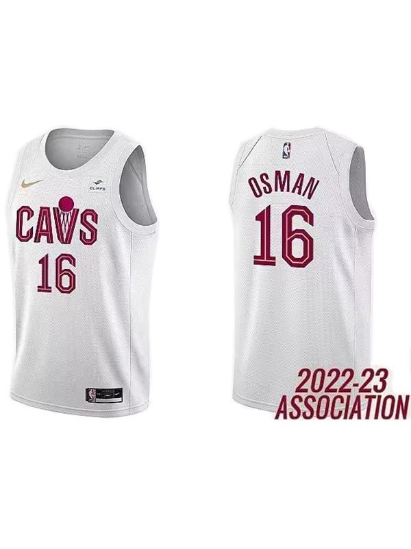 Cleveland Cavaliers 16 Osman maillot uniforme de basket-ball blanc swingman édition limitée kit 2022-2023