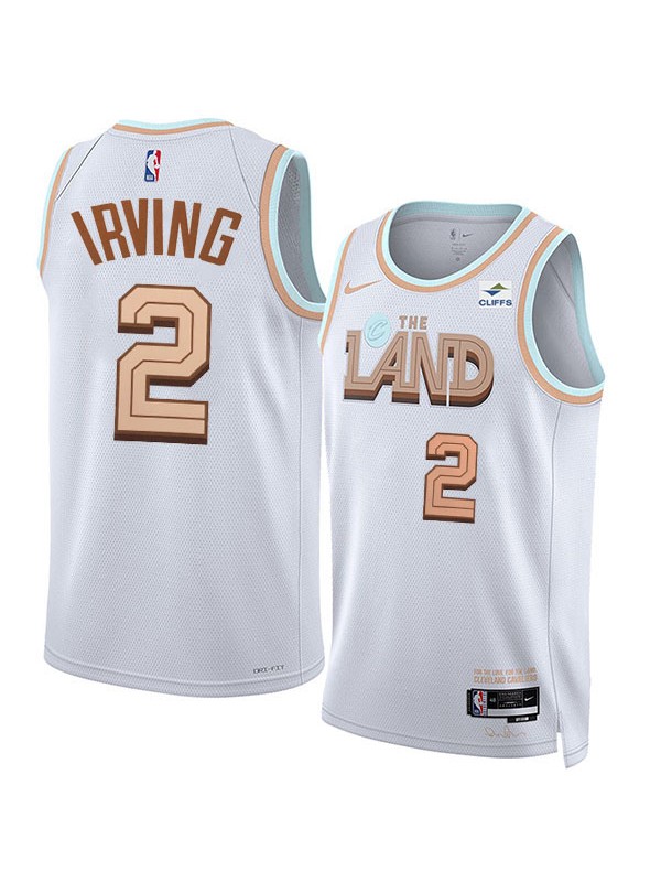 Cleveland Cavaliers 2# Kyrie Irving jersey fanatics branded fastbreak kit edition white uniform 2022-2023