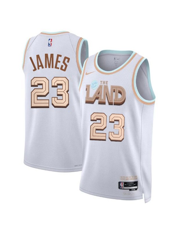 Cleveland Cavaliers 23 James jersey basketball uniform white swingman limited edition kit 2022-2023