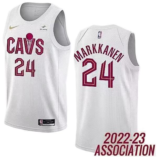Cleveland Cavaliers 24 Markkanen maillot de basket-ball uniforme blanc swingman kit édition limitée 2022-2023