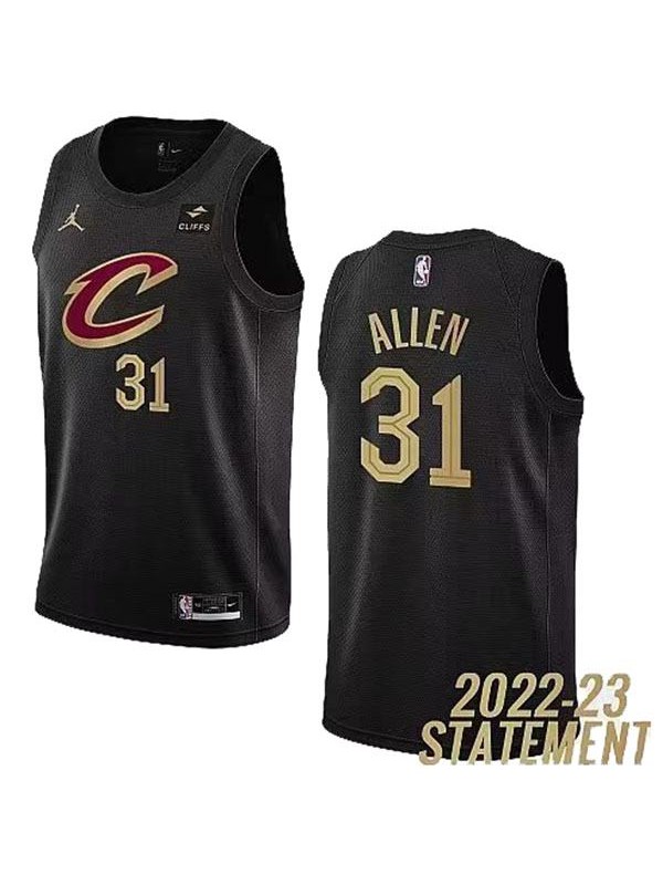 Cleveland Cavaliers 31 Allen maillot de basket-ball uniforme noir swingman kit édition limitée 2022-2023