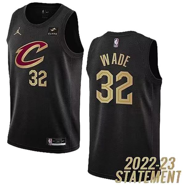Cleveland Cavaliers 32 Wade maillot de basket-ball uniforme noir swingman édition limitée kit 2022-2023