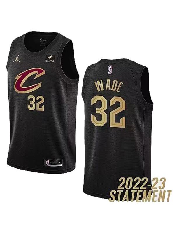 Cleveland Cavaliers 32 Wade maillot de basket-ball uniforme noir swingman édition limitée kit 2022-2023