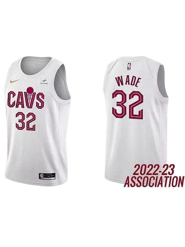 Cleveland Cavaliers 32 Wade maillot uniforme de basket-ball blanc swingman édition limitée kit 2022-2023