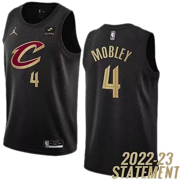 Cleveland Cavaliers 4 Mobley maillot uniforme de basket-ball kit swingman noir édition limitée 2022-2023