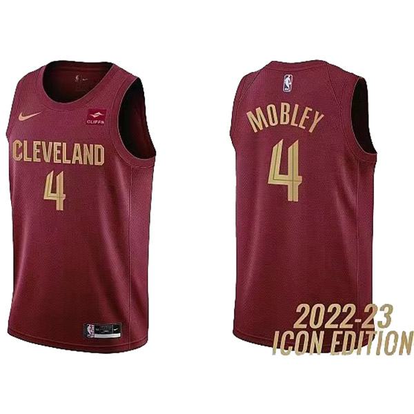 Cleveland Cavaliers 4 Mobley maillot uniforme de basket-ball kit swingman rouge édition limitée 2022-2023
