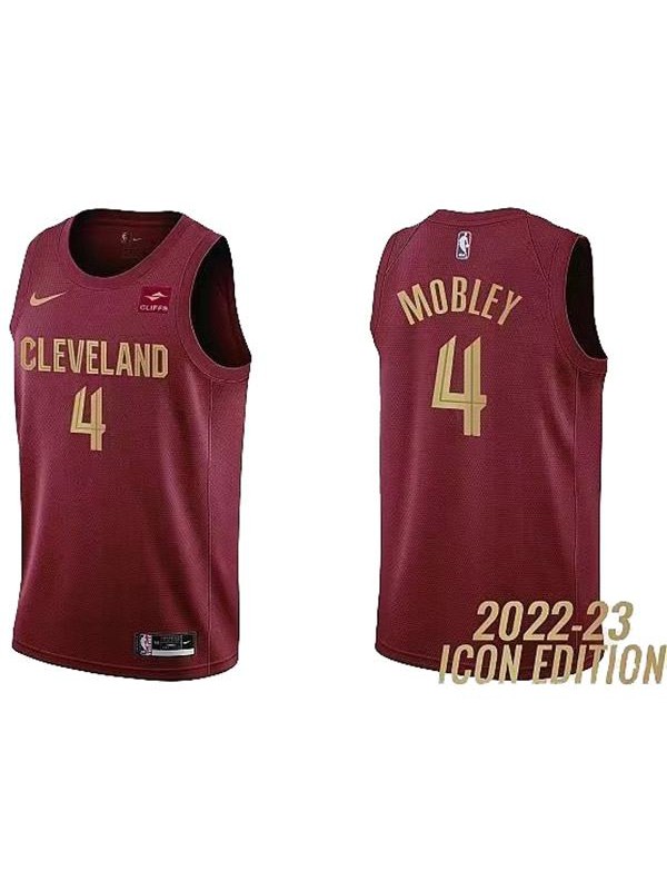 Cleveland Cavaliers 4 Mobley maillot uniforme de basket-ball kit swingman rouge édition limitée 2022-2023