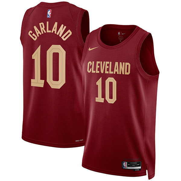 Cleveland Cavaliers Darius Garland maillot uniforme de basket-ball pour hommes rouge 10 swingman édition limitée chemise 2023
