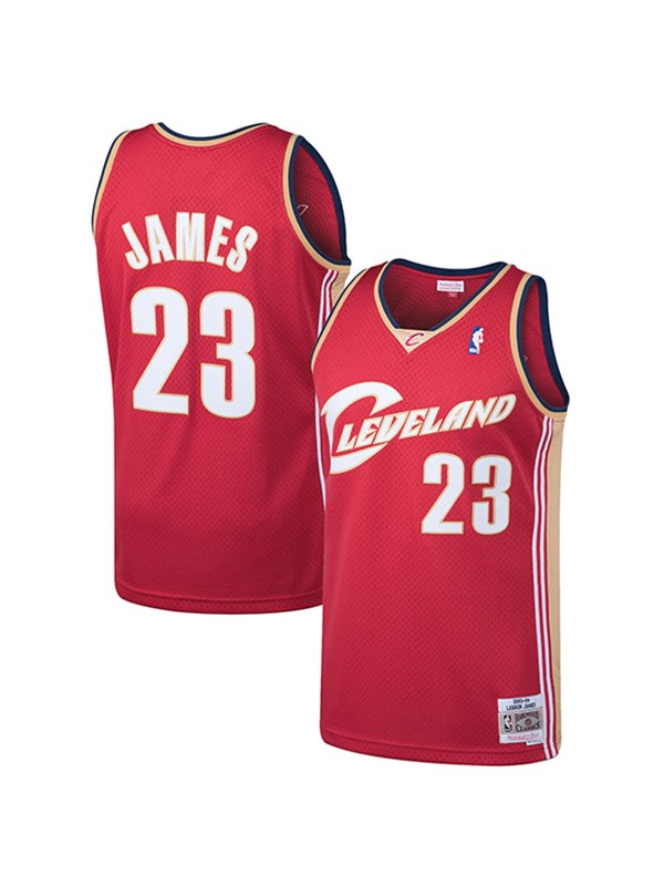 Cleveland Cavaliers James 23 nba basket-ball swingman maillot rétro rouge édition limitée