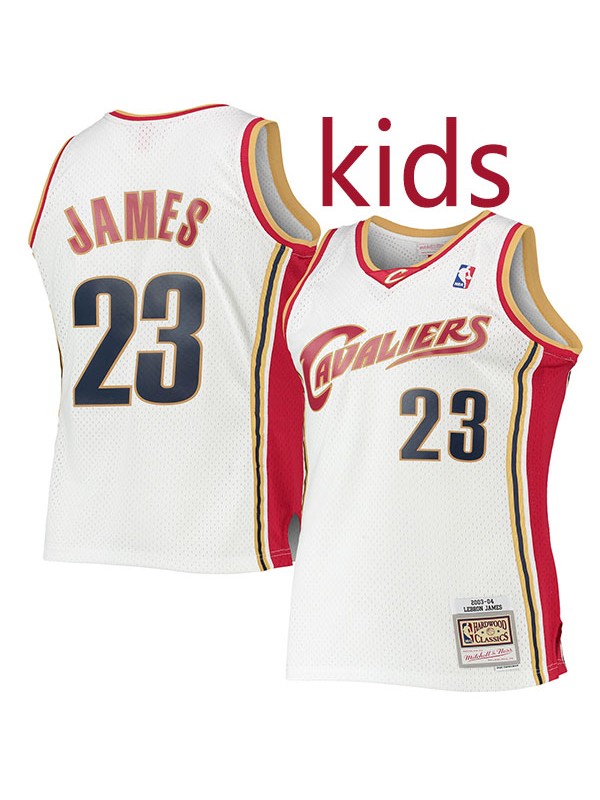 Cleveland Cavaliers LeBron James 23 kids city jersey youth white basketball uniform children swingman limited edition vest