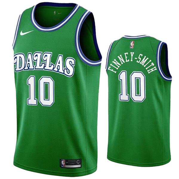 Dallas Mavericks 10 Dorian Finney-Smith maillot rétro city basketball uniforme vert swingman édition limitée kit 2022