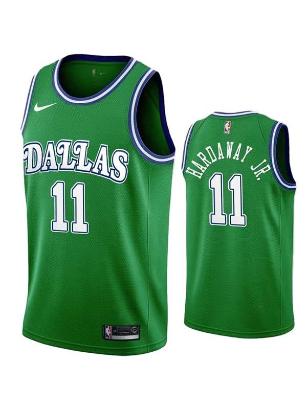 Dallas Mavericks 11 Hardaway jr maillot rétro ville uniforme de basket-ball vert swingman édition limitée kit 2022