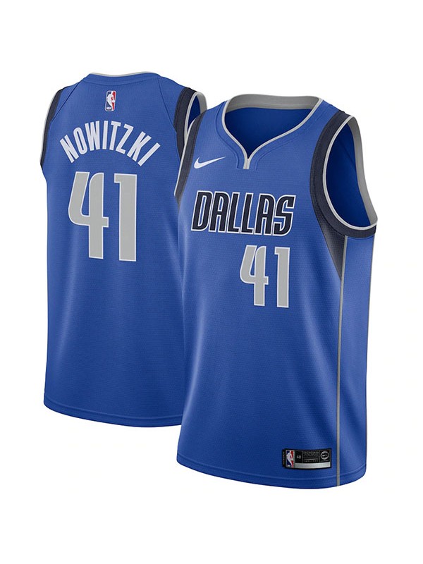 Dallas Mavericks 41 Dirk Nowitzki maillot 75e uniforme de basket-ball de la ville bleu swingman édition limitée kit 2022