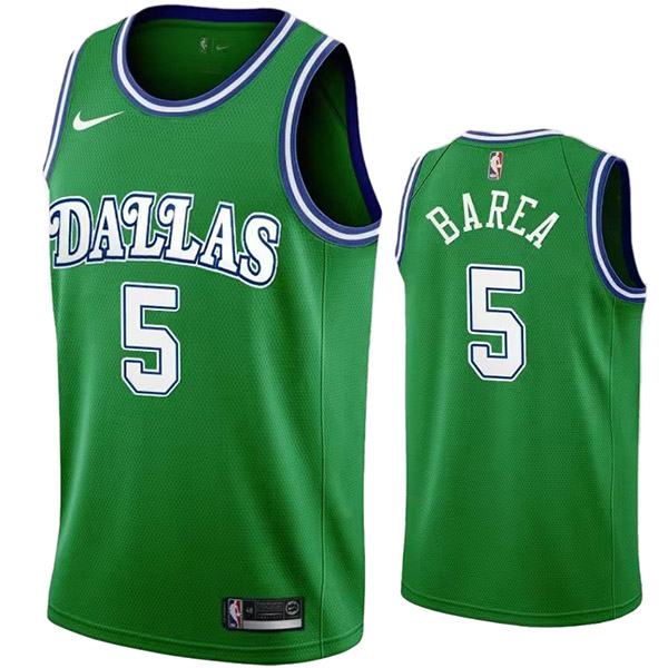 Dallas Mavericks 5 Barea maillot ville rétro uniforme de basket-ball vert swingman édition limitée kit 2022