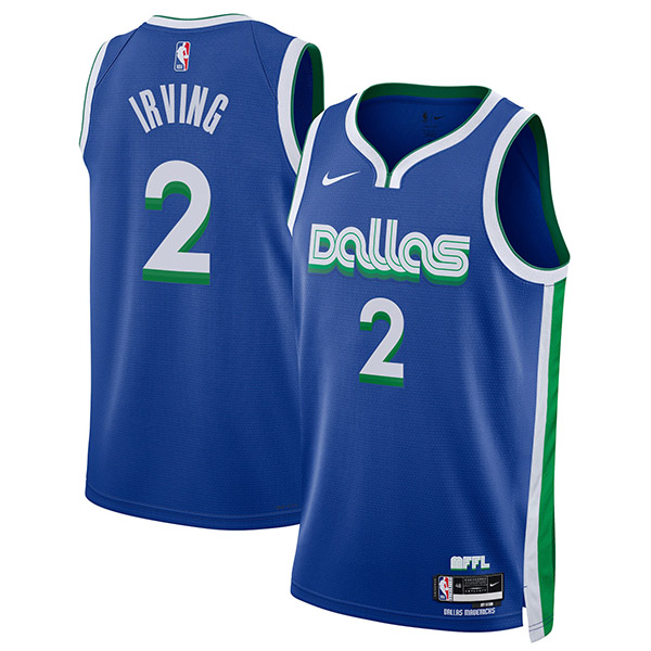 Dallas Mavericks Kyrie Irving #2 Dri-Fit swingman jersey basketball blue uniform swingman kit limited edition shirt 2022-2023