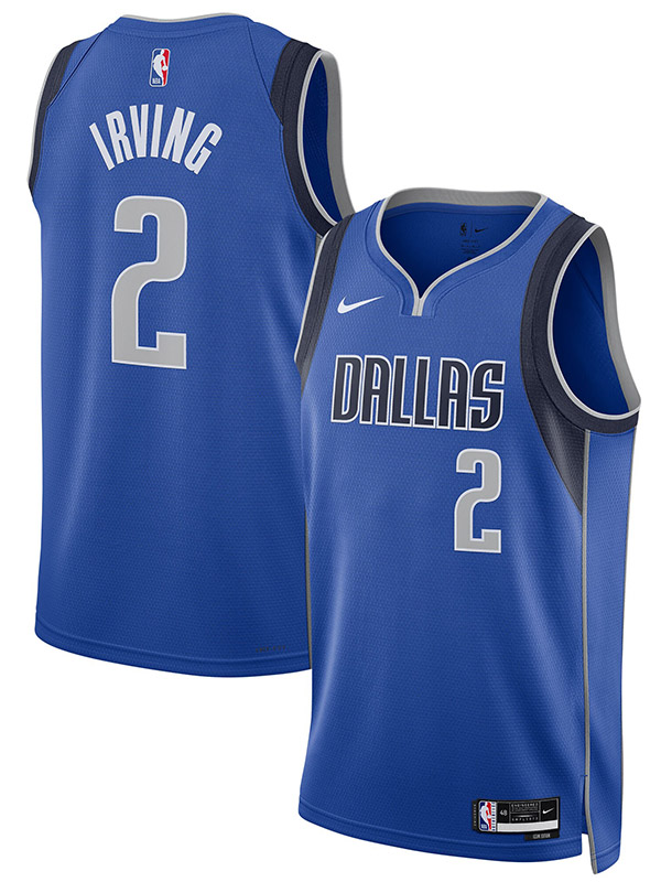 Dallas Mavericks Kyrie Irving #2 Dri-Fit maillot swingman uniforme de basket-ball royal swingman kit chemise en édition limitée 2023