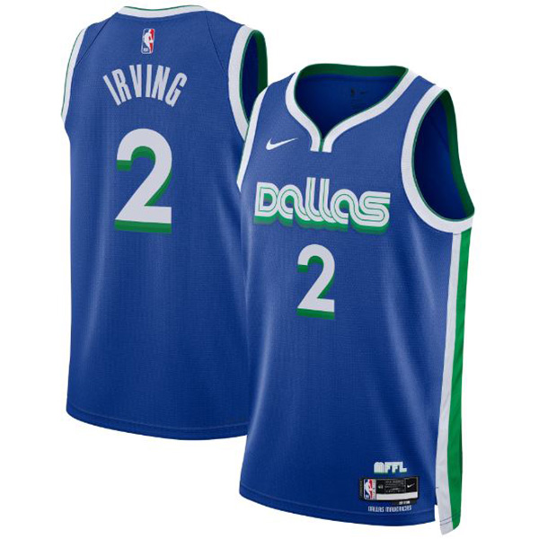 Dallas Mavericks Kyrie Irving #2 Dri-Fit swingman jersey basketball uniform blue swingman kit limited edition shirt 2022-2023