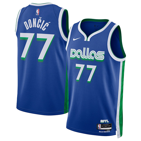 Dallas Mavericks Luka Doncic #77 Dri-Fit swingman jersey basketball uniform swingman blue kit limited edition shirt 2022-2023