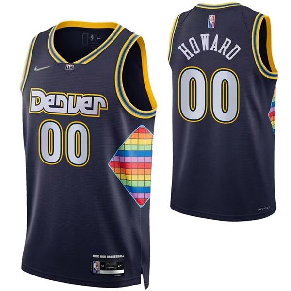 Denver Nuggets 00 Howard jersey navy classic edition basketball uniform swingman kit limited shirt 2022-2023