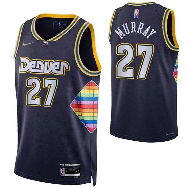 Denver Nuggets 27 Murray jersey navy classic edition basketball uniform swingman kit limited shirt 2022-2023