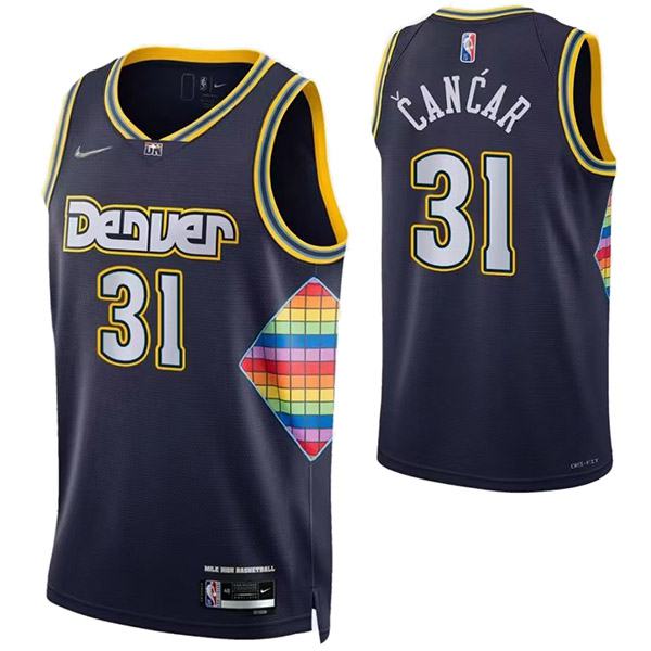 Denver Nuggets 31 Cancar jersey navy classic edition basketball uniform swingman kit limited shirt 2022-2023