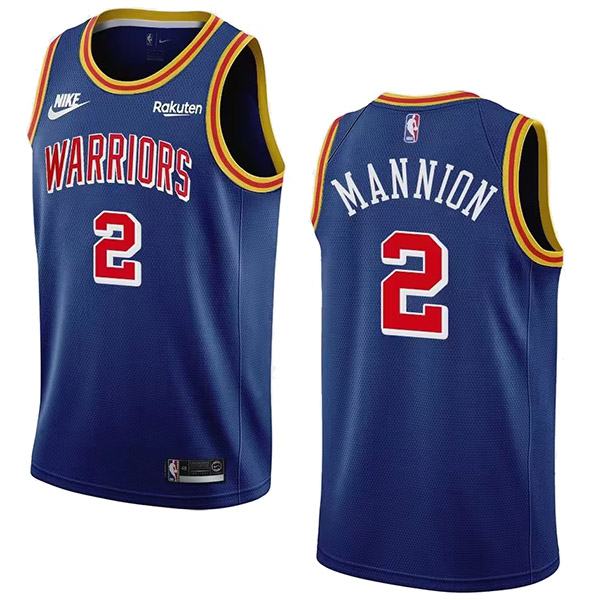 Golden State Warriors 2 Mannion jersey blue basketball uniform swingman kit limited edition shirt 2022-2023
