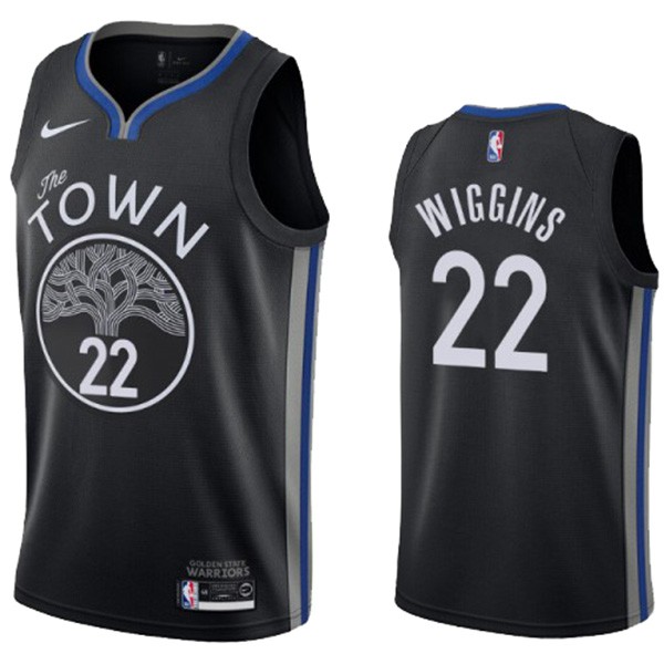 Golden State Warriors 22 Andrew Wiggins maillot la ville nba kit de basket-ball swingman édition noire chemise 2022