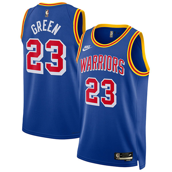 Golden State Warriors 23 maillot Draymond Green le kit swingman uniforme de basket-ball de la ville édition limitée chemise bleue 2022