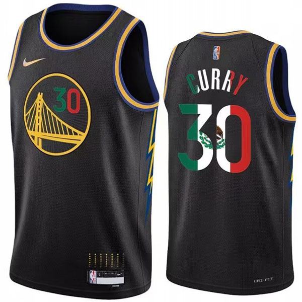 Golden State Warriors 30 Curry maillot édition déclaration uniforme de basket-ball noir swingman kit limité 2022-2023