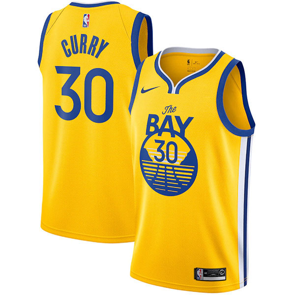 Golden State Warriors 30 Stephen Curry maillot 75e ville uniforme de basket-ball swingman kit or édition limitée chemise 2022
