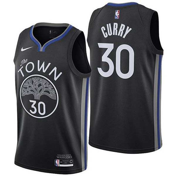 Golden State Warriors 30 Stephen Curry maillot de basket-ball uniforme swingman ville kit édition limitée chemise noire 2022