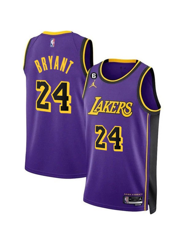 Los Angeles Lakers jersey men's 24 Kobe Bean Bryant city basketball swingman uniform purple black edition shirt 2023