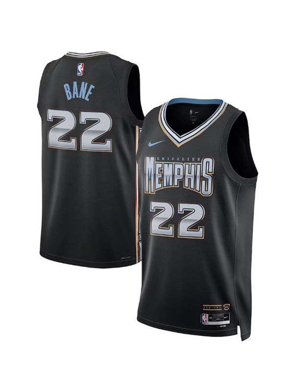 Memphis grizzlies city edition jersey Desmond Bane 22# uniform men's swingman limited edition kit black shirt 2022-2023