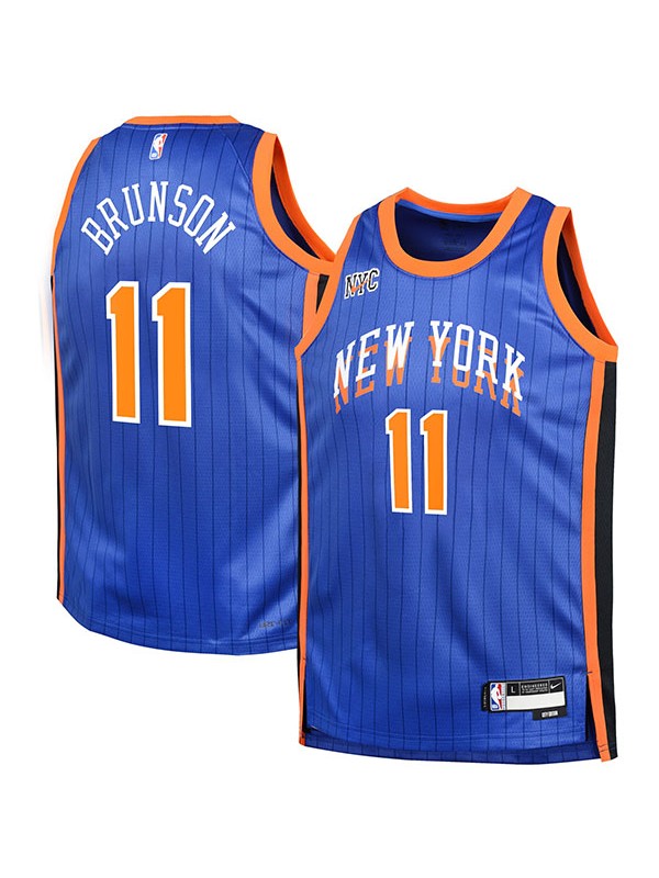 New York Knicks city edition swingman jersey men's 23 blue jalen brunson basketball statement limited vest