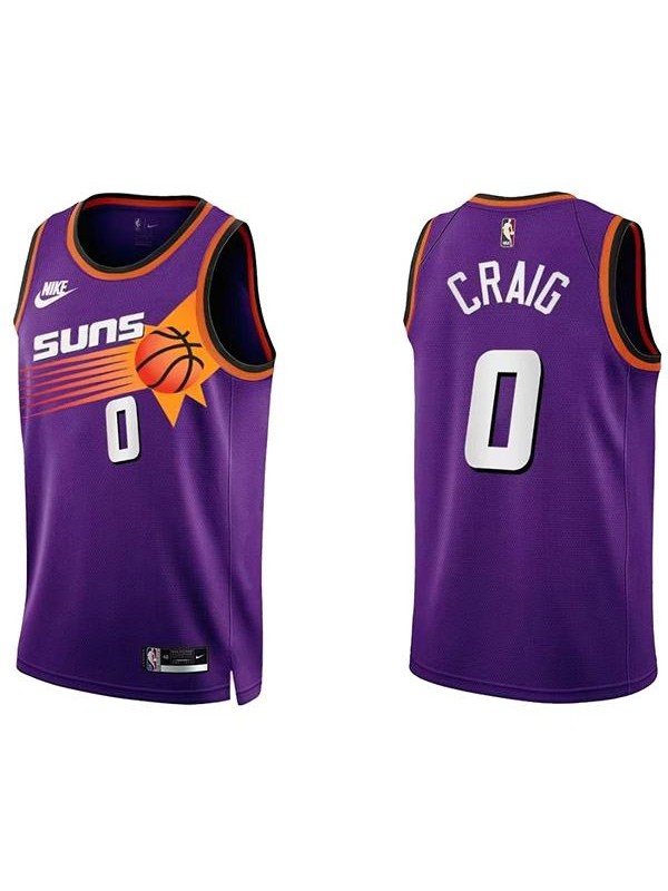 Phoenix Suns 0 Craig maillot uniforme de basket-ball violet swingman kit édition limitée 2022-2023