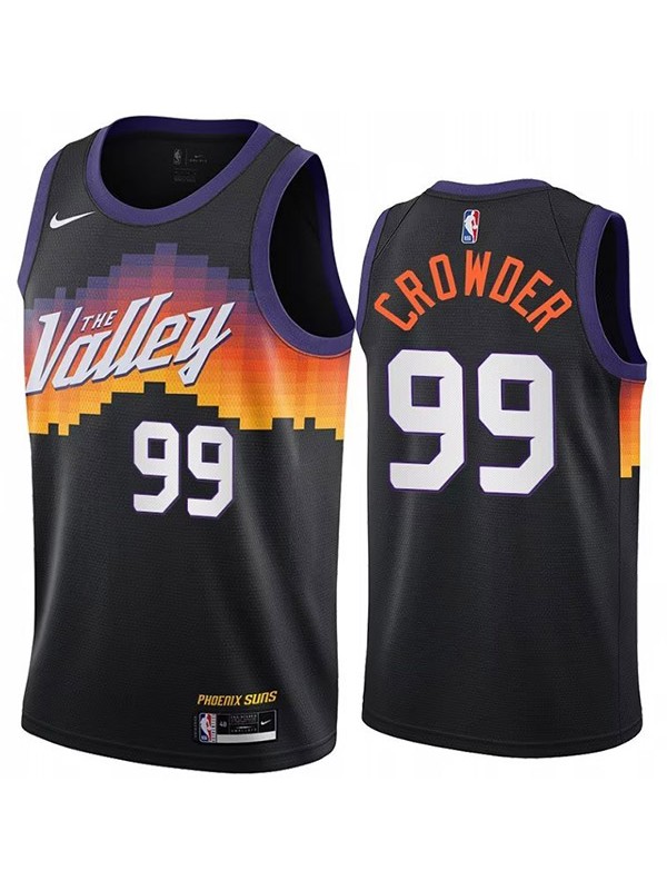 Phoenix suns Crowder jersey 99 valley city black uniform men's basketball shirt swingman vest 2023