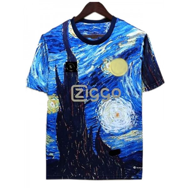 Ajx Le maillot Starry Sky de Van Gogh uniforme de football maillot de football bleu sportswear pour hommes 2023-2024