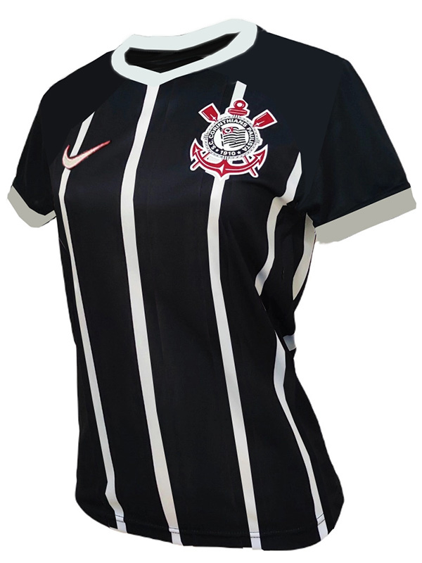 Corinthians loin maillot féminin femmes deuxième uniforme de football vêtements de sport hauts de football chemise de sport 2023-2024