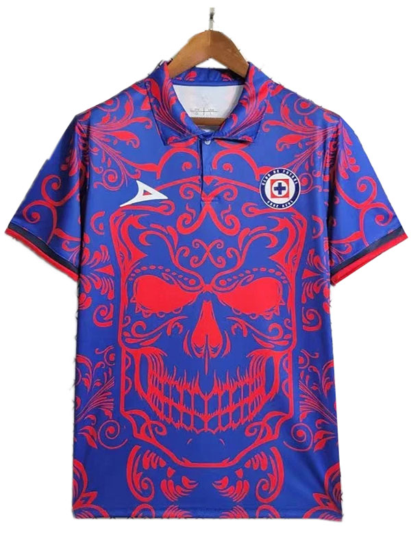Cruz Azul Halloween édition spéciale maillot uniforme de football kit de football de sport pour hommes haut chemise rouge 2023-2024
