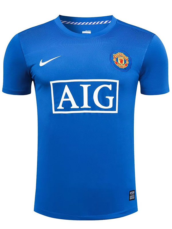 Manchester United maillot rétro uniforme de football deuxième kit de football de sport pour hommes chemise haute 2007-2008