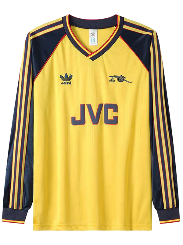 Arsenal extérieur rétro maillot à manches longues uniforme de football deuxième maillot de football pour hommes 1988-1989