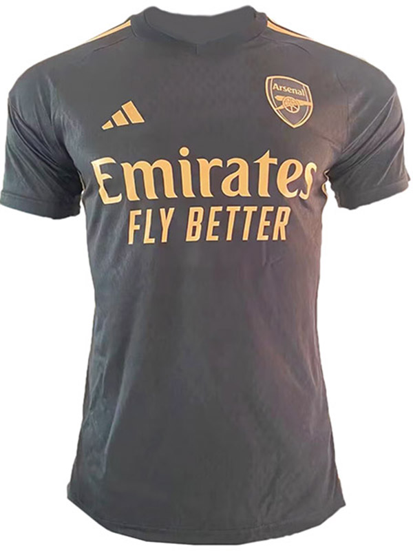 Arsenal maillot concept noir uniforme de football version joueur maillot de sport haut de maillot de football pour hommes 2023-2024