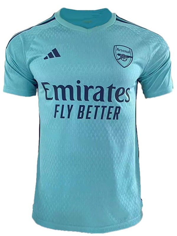 Arsenal maillot cyan concept uniforme de football version joueur maillot de sport haut de maillot de football pour hommes 2023-2024